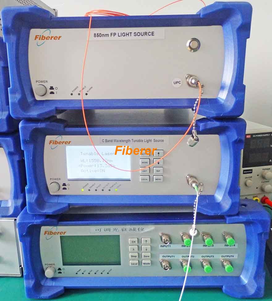 850nm FP and C Band Wavelength Tunable Light Source and 4 Channels Desk-top VOA